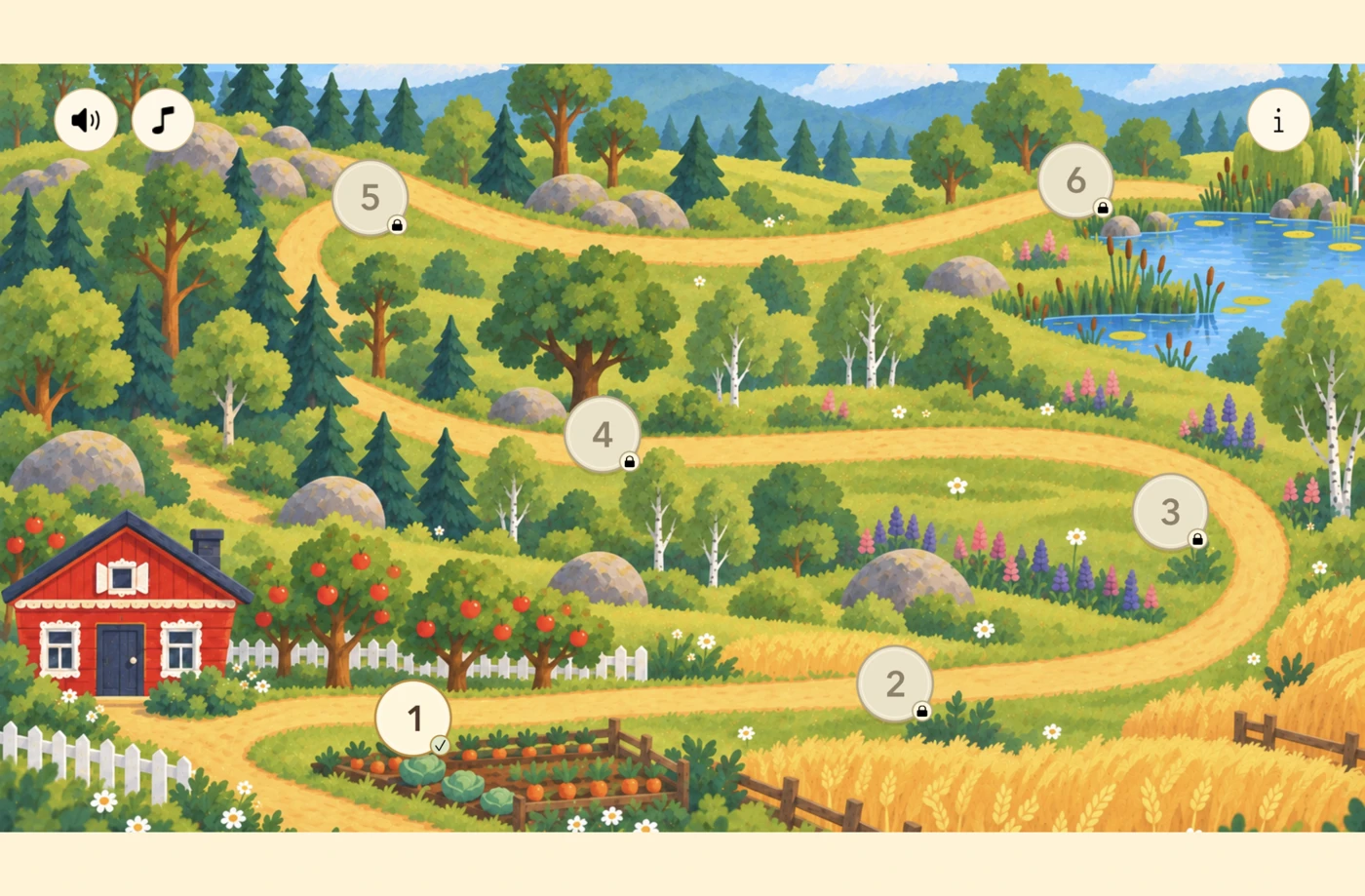 The chapter map as it appears in the iPad app