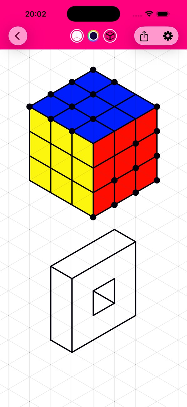 Isometric Drawing iPhone app screenshot