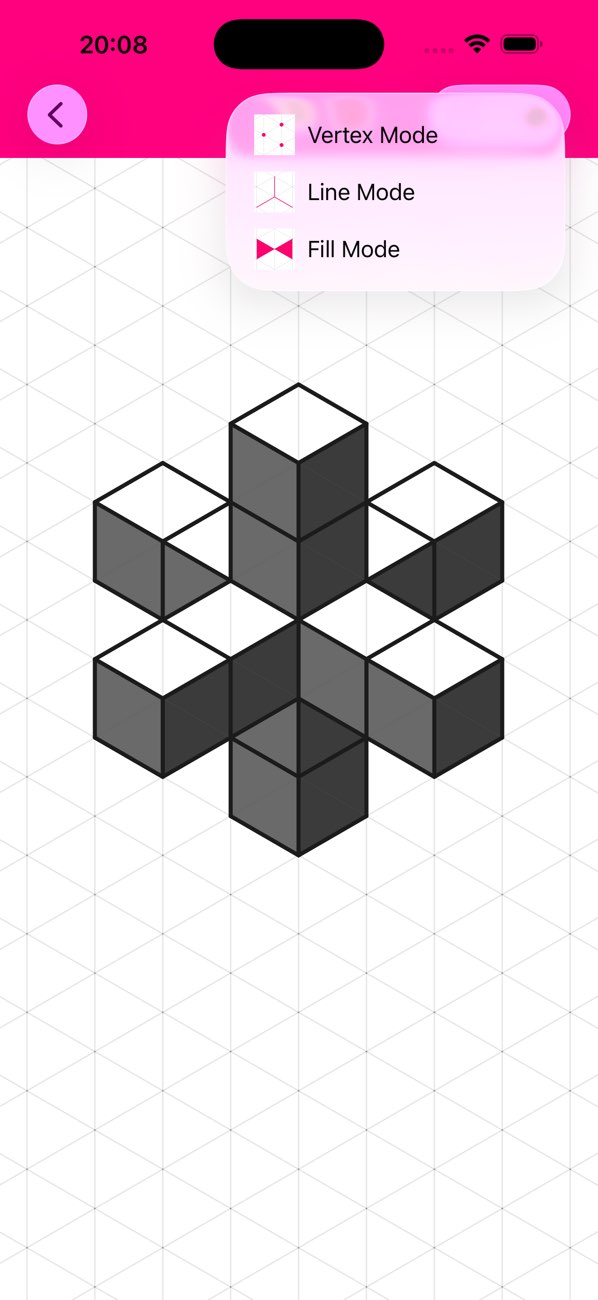 Isometric Drawing canvas screenshot